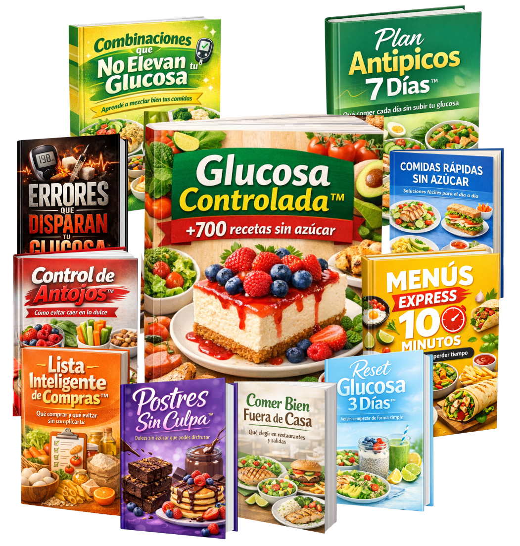 Glucosa Controlada™ | +700 Recetas Sin Azúcar + 10 Bonos